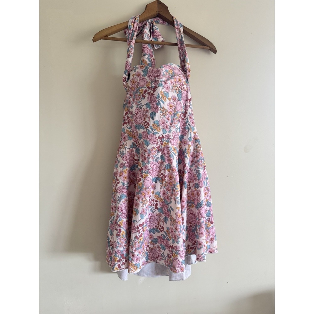 Meet Curve Swimsuit Size XL Swim Dress Pink Floral NEW NWT Modest Cute Flirty